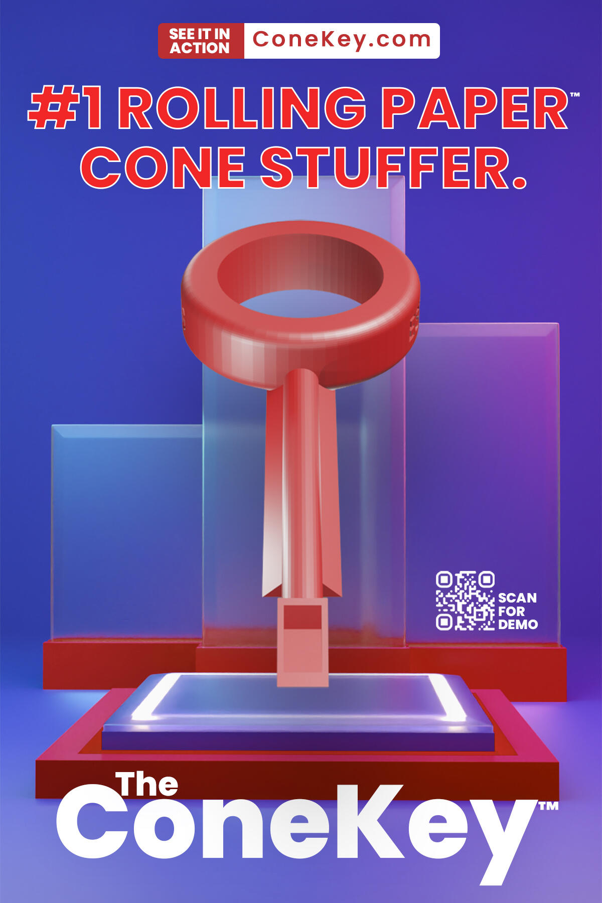 The ConeKey™ #1 Rolling Paper Cone Stuffer The ConeKey™ Number 1 Rolling Paper Cone Stuffer